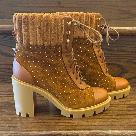 Christian Louboutin Tan Heeled Boots - Picture 7 of 9